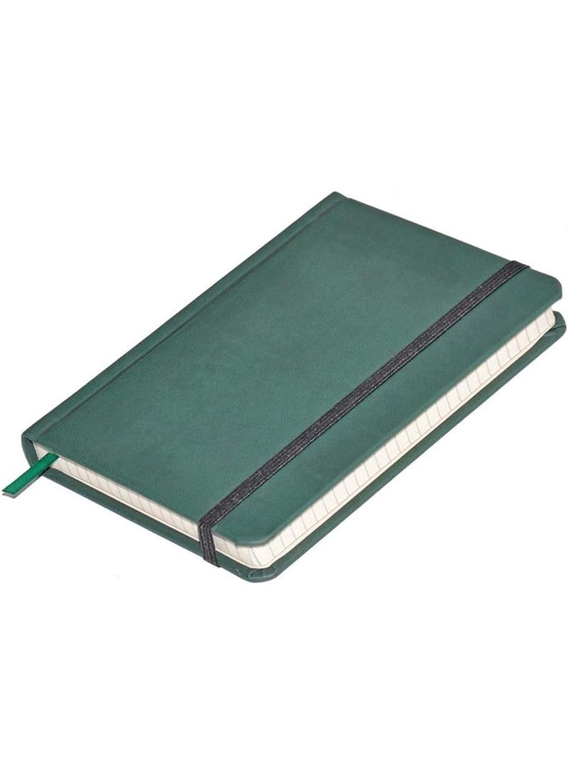 FIS 120-Sheets Italian PU Notebook A6, 5mm Square, Green - FSNB5M1603 - Image 1